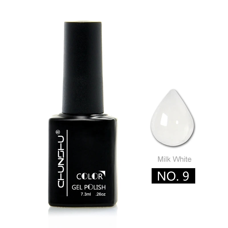 CHUNSHU 7.3ml Glass Gel Nail Polish Crystal Glaze Enamel Lacquer Varnish Soak Off Nails Art Manicure Design Translucent 18Colors