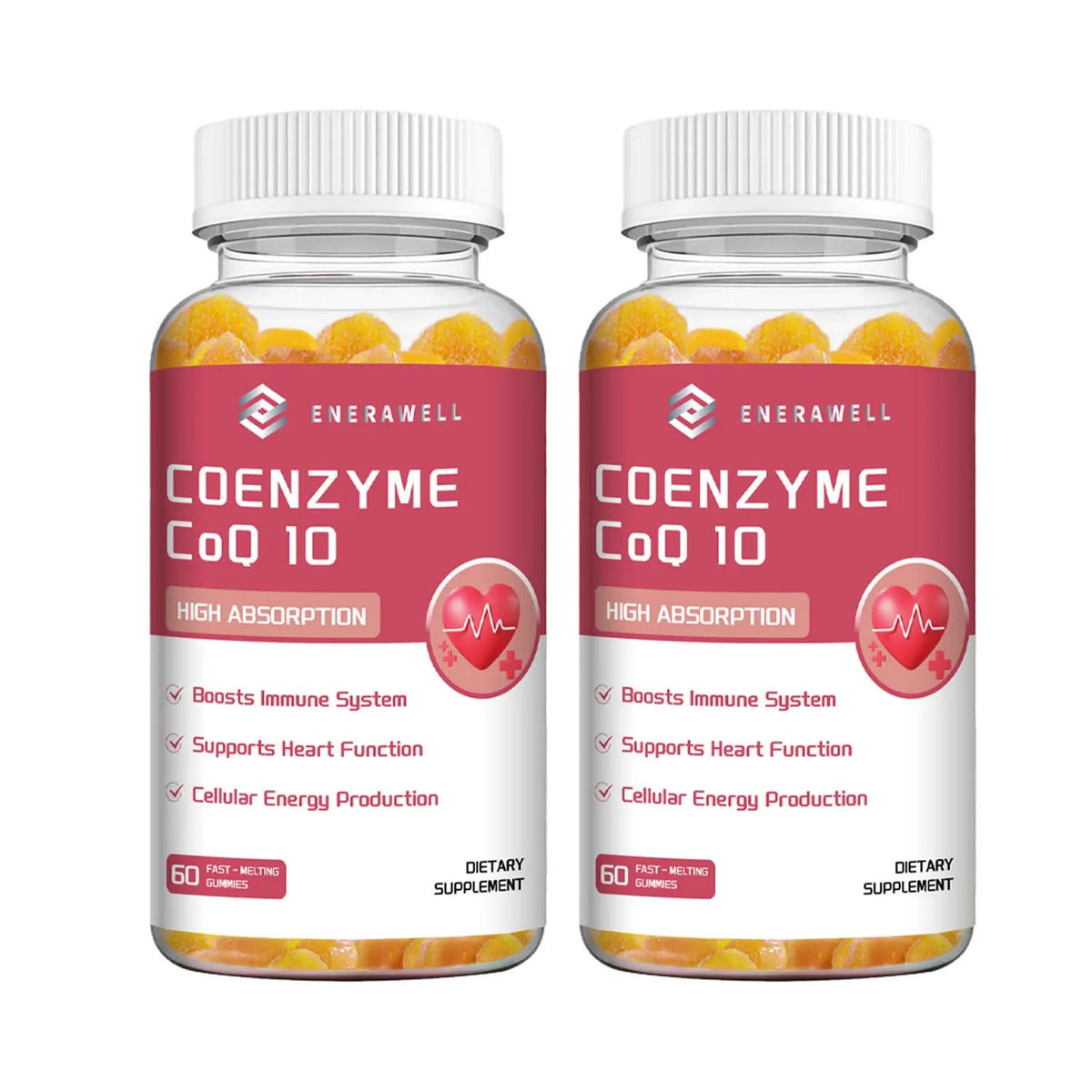 Organic Coenzyme Q10 Gummies - Supports Energy Production, Core System Health, Supports Immunity - Dietary Supplement