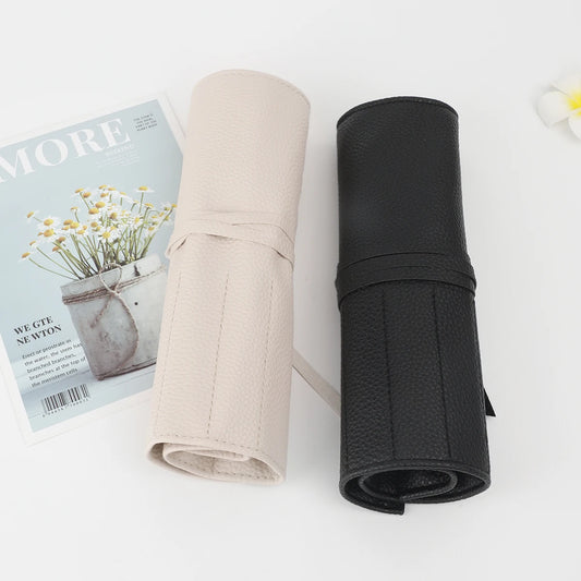 Roll Up Makeup Brush Holder, Makeup Brush Organizer, Travel Makeup Brushes Bag Cosmetic Bags Pouch For Women Eyebrow Brushes