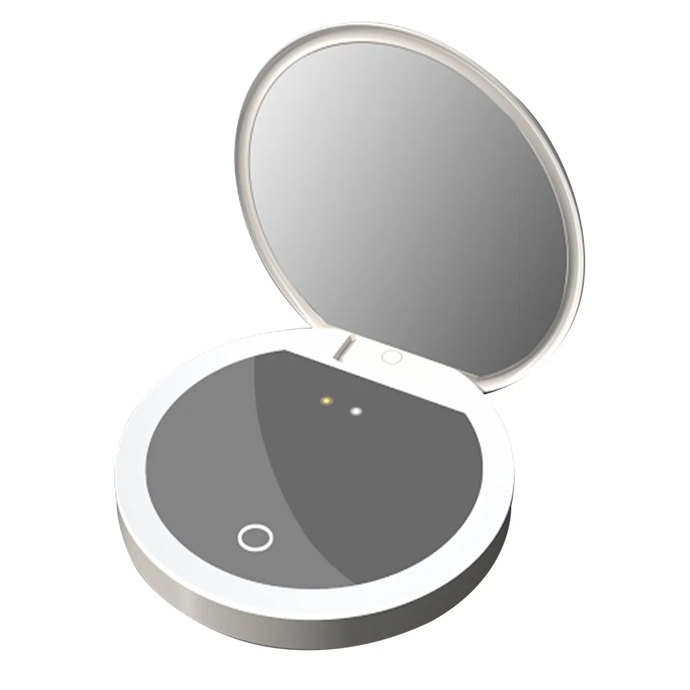 TJMIR UV Smart Sunscreen Mirror Portable LED Makeup Mirror with UV Detection & Sunscreen Testing