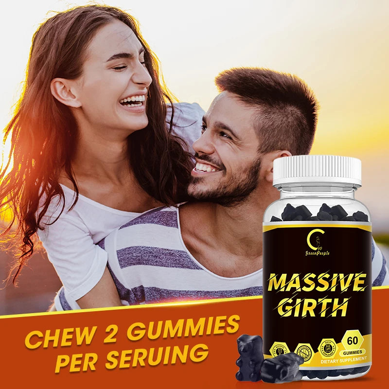 GPGP Greenpeople 60pcs TribulusTerrestris Extract Massive Girth Gummies for Men LONG-LASTING VITALITY EVFRY DAY