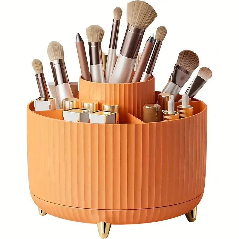 360° Rotating Makeup Cosmetic Storage Organizer Box Space-Saving Spinning Holder for Countertop Vanity Shower Bedroom Bathroom