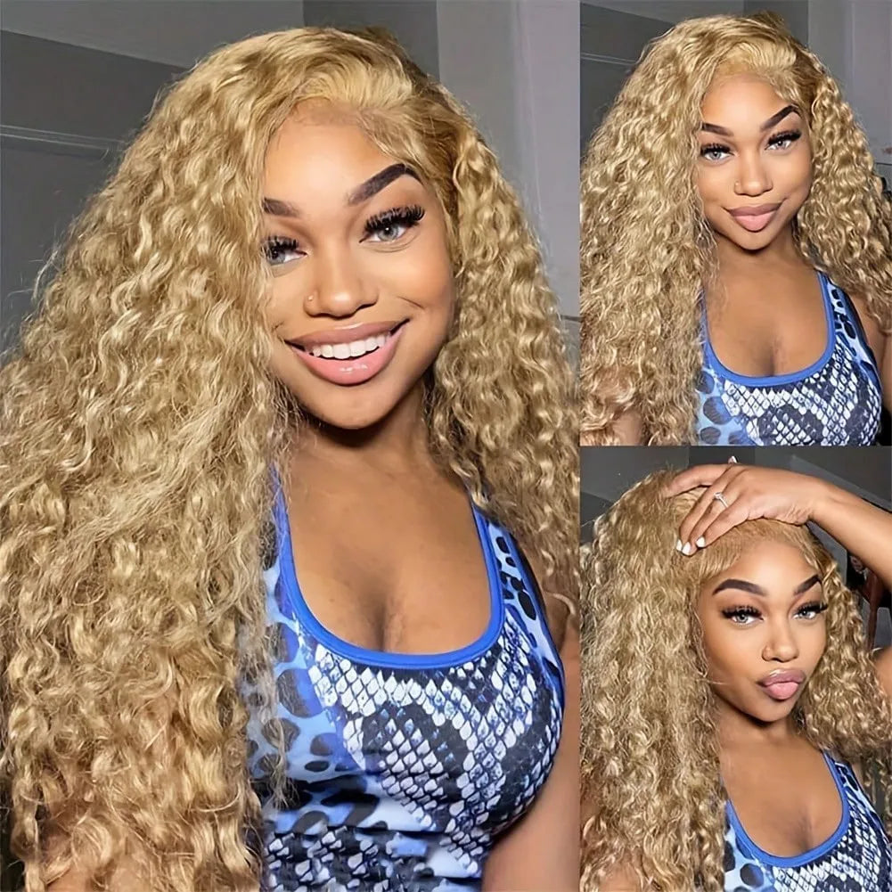 27 Honey Blonde Wig Human Hair 13x6 Hd Lace Frontal Wig Deey Wave Lace Front Wig 13x4 Honey Blonde Human Hair Wigs 250 Density