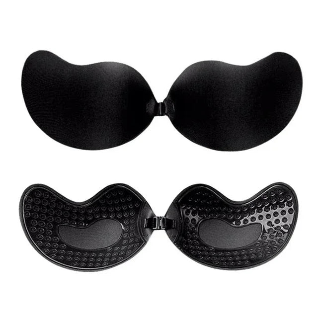 Sexy Women's Bra Invisible Push Up Bra Self-Adhesive Silicone Seamless Front Closure Sticky Backless Strapless Bra