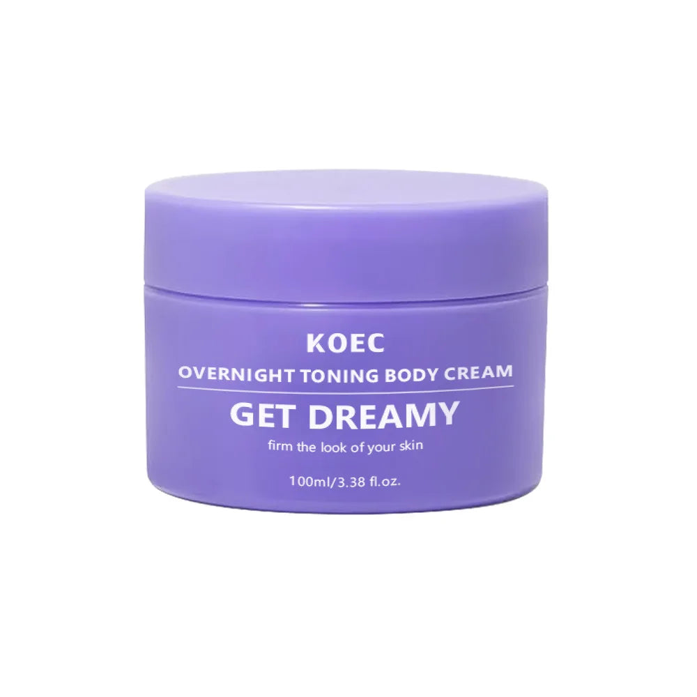 100ml KOEC Overnight Toning Get Dreamy Body Cream Tightening Firming Reduce Cellulite Roughness Shea Butter Lavender Coconut Oil
