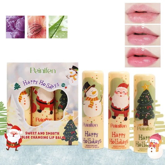 Three Color Changing Lipstick, Moisturizing and Soothing, Color Changes with Temperature, Refreshing and Non Greasy Lipstick Set