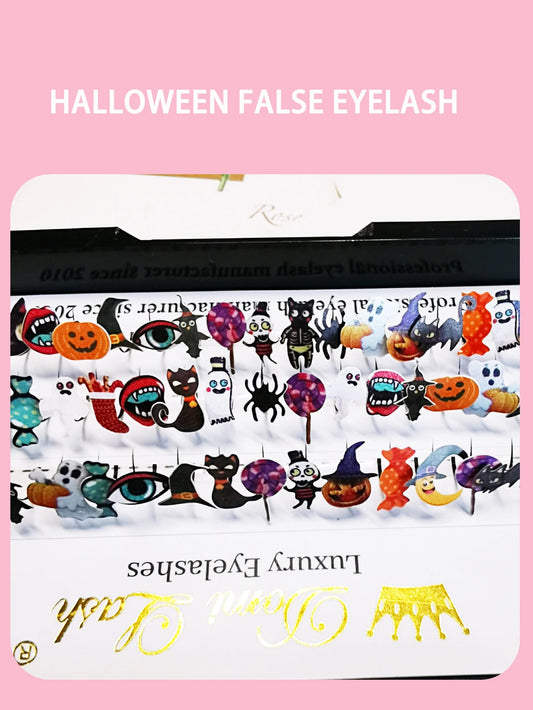 D Curl 60 pcs 3D Halloween Cosplay Eyelash Extension New Fashion Christmas Glitter Soft Mink False Eyelash Individual Lashes