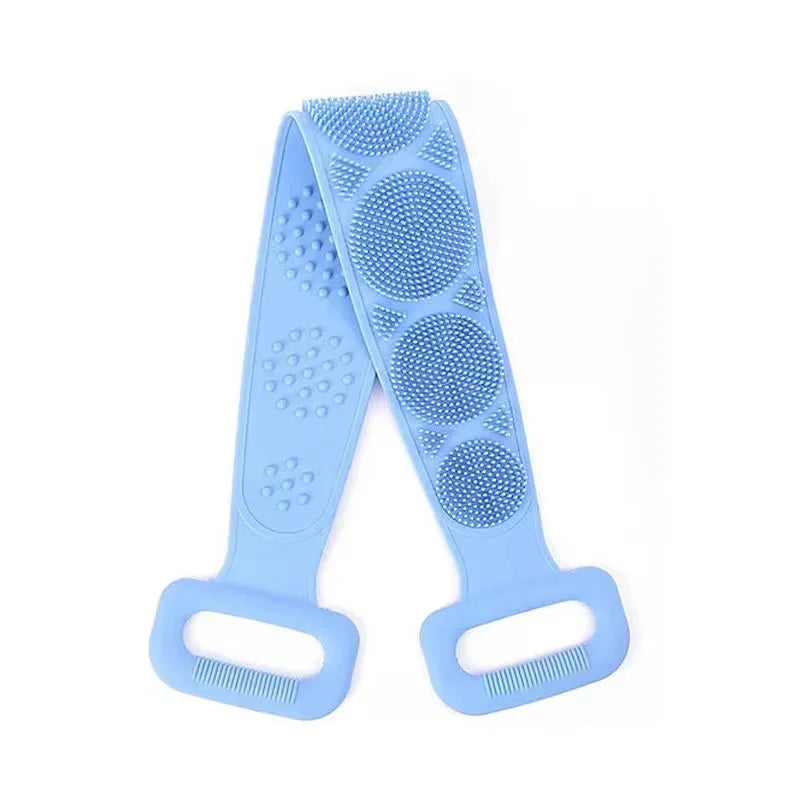 23" Silicone Back Scrubber for Shower - Double-Sided Exfoliating Brush with Handle, Deep Cleansing Body Tool for Men Women