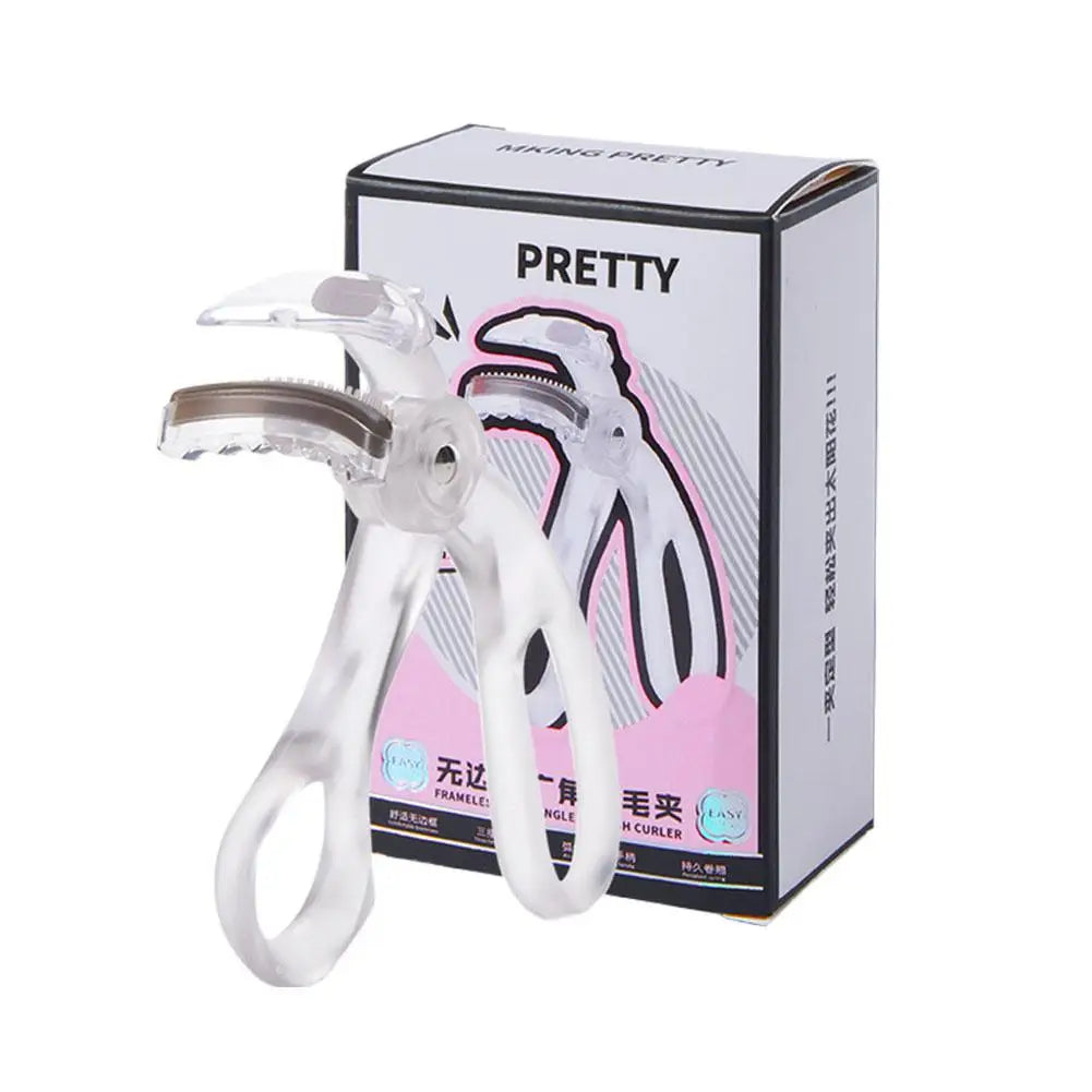 Portable Women Eyelash Curler Frameless Wide Angle Comb Lash Tool No Pinch Long Lasting Curl Hold