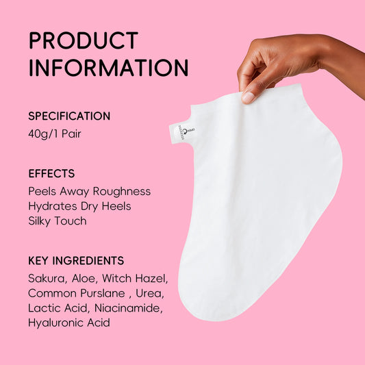 LAIKOU Japan Sakura Moisturizing Foot Peel Mask for Women Foot Care Sheet Mask for Smoother Softer Feet 40g