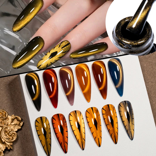 7ml Cat Magnetic Nail Trends 2025 Holographic Nail Art 6 Colors Reflective Cat's Magnetic Nail Gel Soaking LED Gel Salon