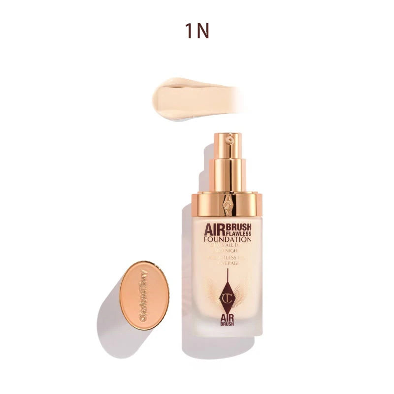 Hot Selling CT 4-Color Liquid Foundation Long-Wearing Flawless Soft-Focus Watery Texture Matte Lightweight Concealing Makeup