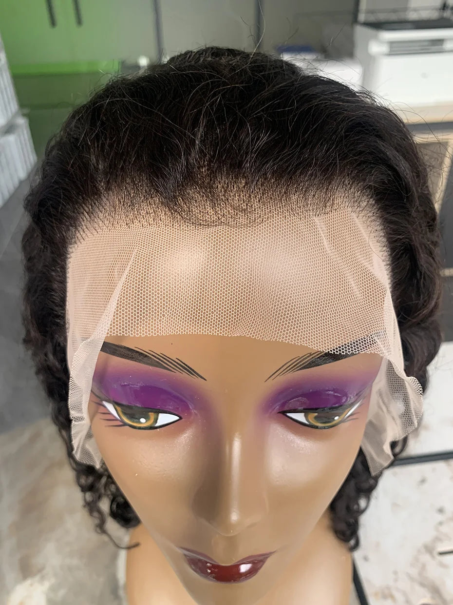 Water Wave 100% Human Hair 13x4 Lace Front Wig Raw Vietnamese 5x5 Glueless Transparent Lace Wigs Curly Pre Plucked