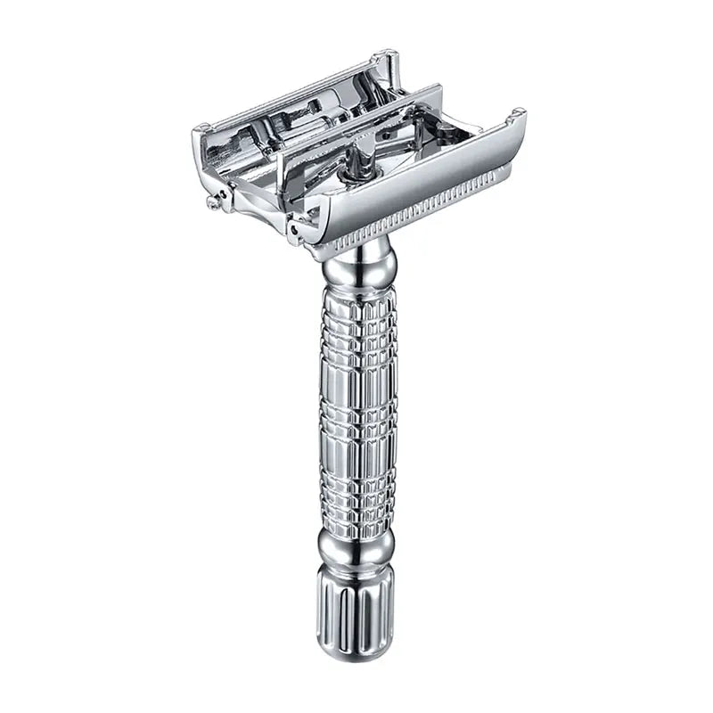 Butterfly Double Edge Safety Razor Shaver Beard Barber Wet Shaving Twist Open for Men Women with Blade
