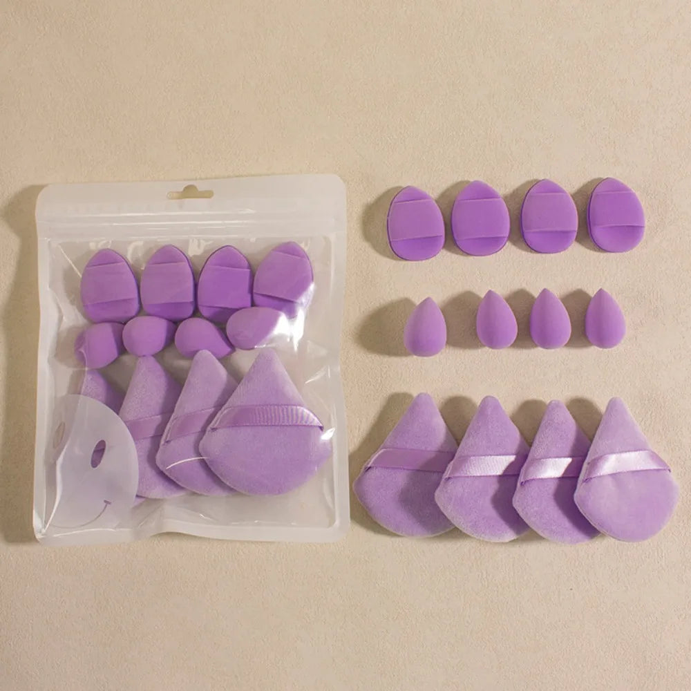 12-Piece Makeup Sponge Set - 4 Loose Powder Puffs 4 Mini Air Cushion Puffs 4 Beauty Eggs Mini Beauty All-Purpose Beauty Tools