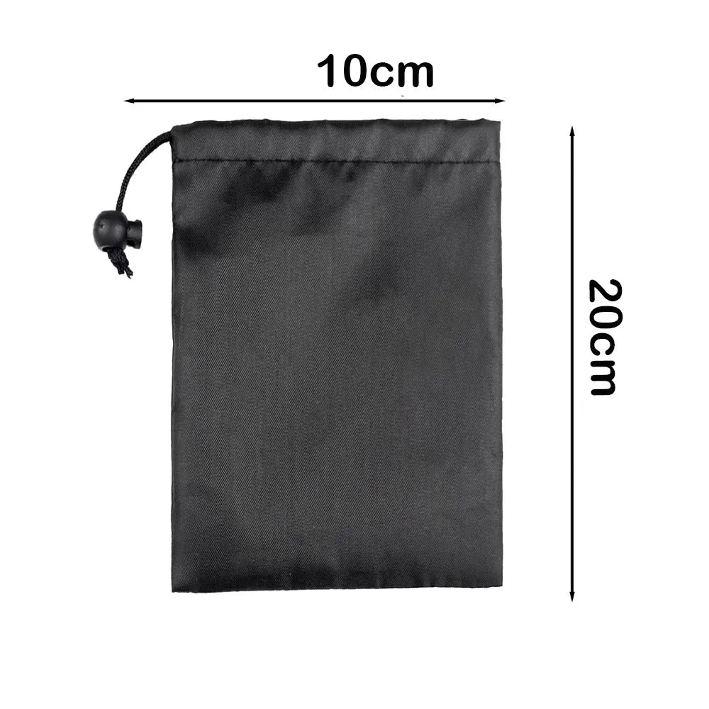New Drawst Closure Drawstring Storage Pouch Portable Nylon Drawstring Bags Waterproof Black Makeup Bags Travel Storage