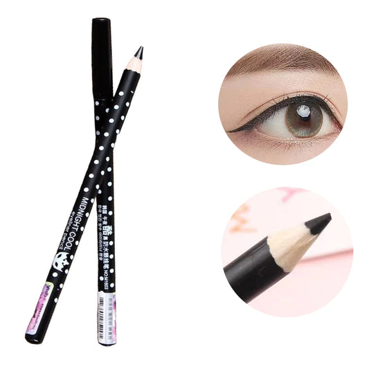 Cool Black Eyeliner Wooden Pencil Waterproof Long Lasting Gel Eye Liner Pen Dots Eyebrow Pencil Makeup Eye Beauty Cosmetics Tool