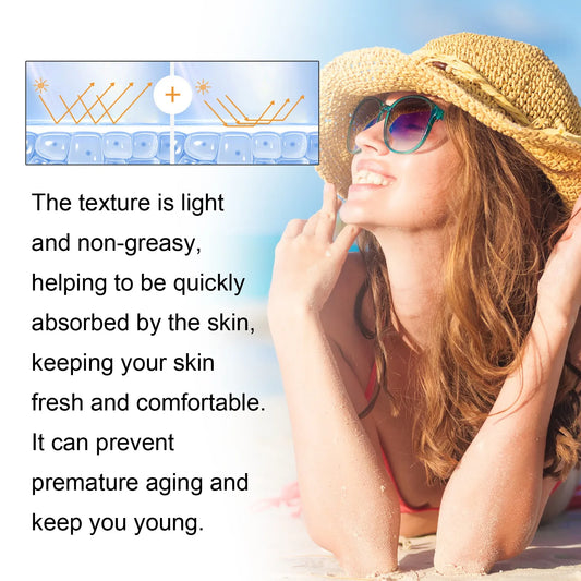 Quick Absorption SPF100 Hydrating Sunscreen Lotion Refreshing Sunscreen UV Protection Waterproof Moisturizing Concealer Heat Sun