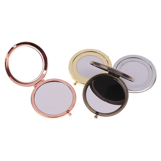 Foldable Vintage Mini Makeup Mirror Portable Hand Mirrors Double-sided Compact Mirror Pocket Cosmetic Mirror