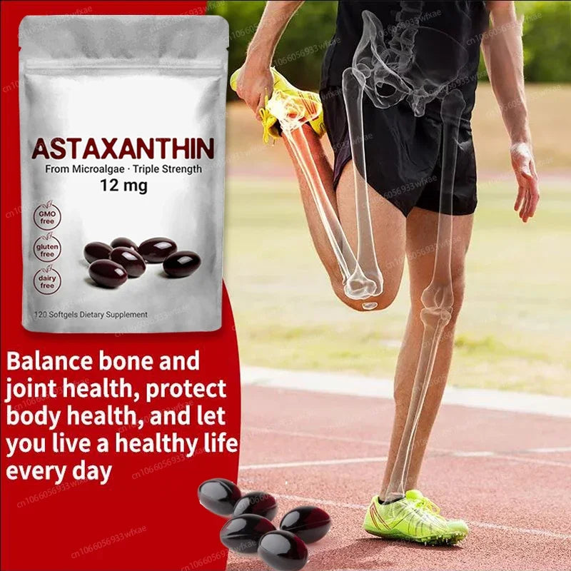 120Softgels Astaxanthin Capsules Support Eye,Joint And Skin Health And Immunity Promote Cardiovascular Health Reduce Blood Clots