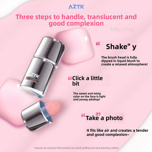 AZTK Matte Liquid BlushExpanding & Contouring Shades Natural Nude Finish Brightening Face Lift Effect For Daily Soft Focus Look
