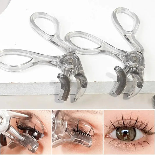 Portable Wide-Angle Eyelash Curler with Built-in Comb - for All Eye Shapes | Beginner-Friendly & Battery-Free (Travel Must-Have)