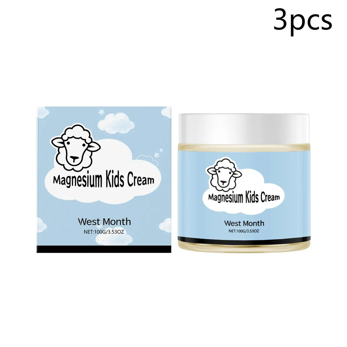 Kids Magnesium Sleep Cream with Lanolin, Soothing & Moisturizing Body Lotion, Lightweight Bedtime Skin Care