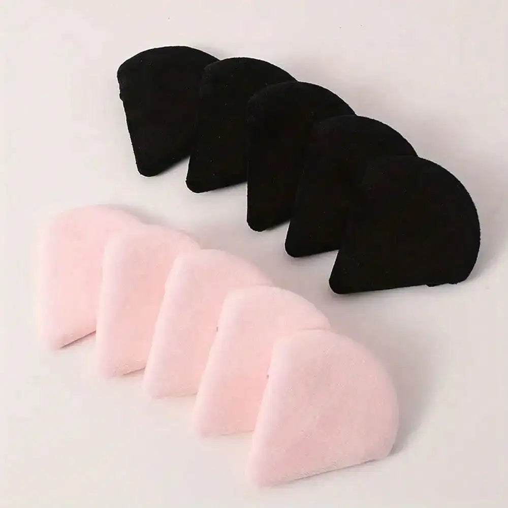 10 Pcs Triangle Velvet Powder Puff Pizza Flours Mini Face Makeup Sponge Cosmetics Washable Lightweight Makeup Tool