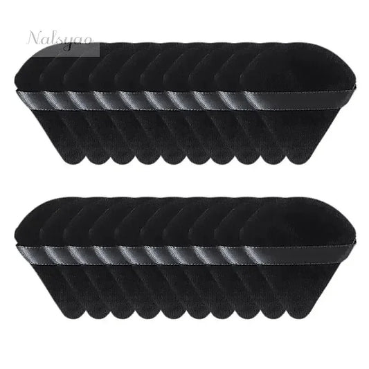 2/5/10/20Pcs Triangle Velvet Powder Puff Mini Face Makeup Sponge Washable Lightweight Cosmetics