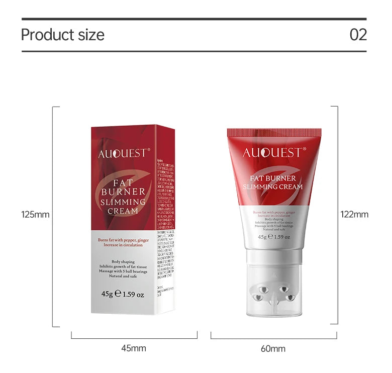 Ginger Slimming Cream Fast Losing Weight Fat Burning Anti Cellulite Hot Cream Flat Belly for Women and Men Body Care
