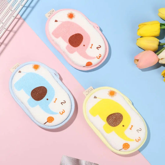 1PC Elephant Pattern Bath Sponge Comfortable Soft Towel Infant Children Rub Baby Rubbing Body Wash Sponge Bathroom Accessories