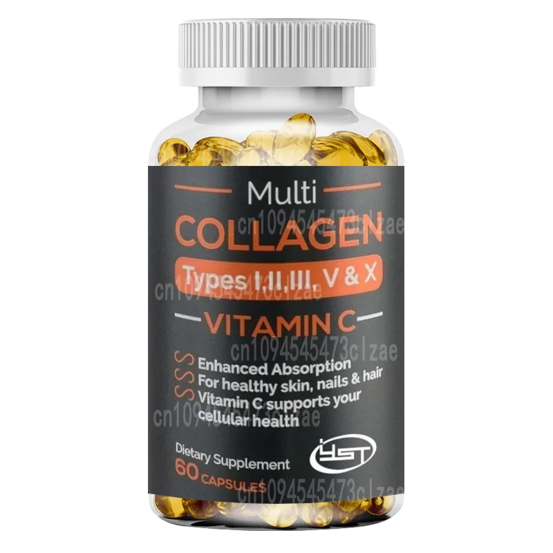 Multiple Collagen Pills+vitamin C Collagen Supplements Support Hair, Skin, Nails, Joints, and Intestinal Health