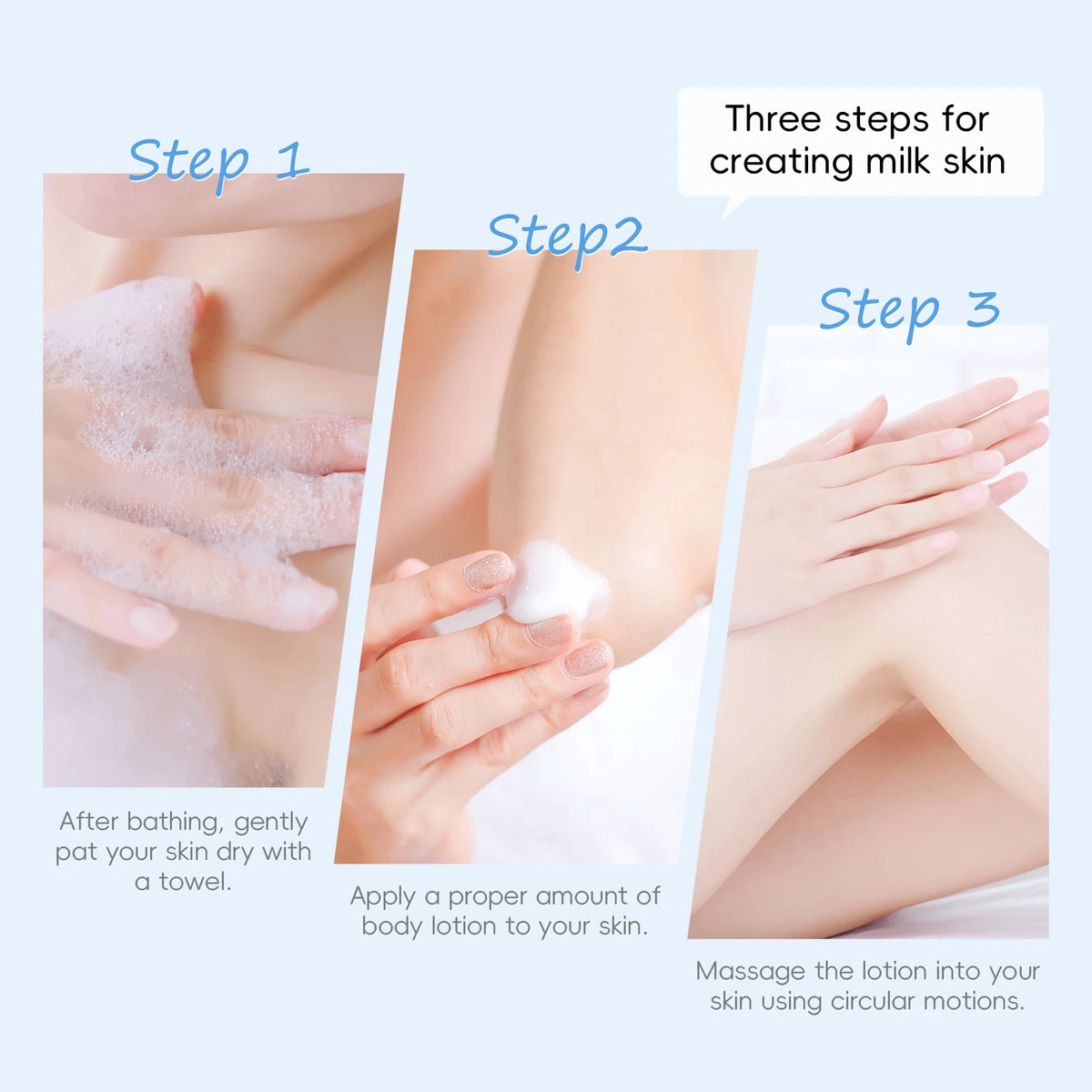 LAIKOU Milk Body Lotion 200g Deep Hydrating Smoothing Nourishing Shea Butter Daily Body Moisturizer