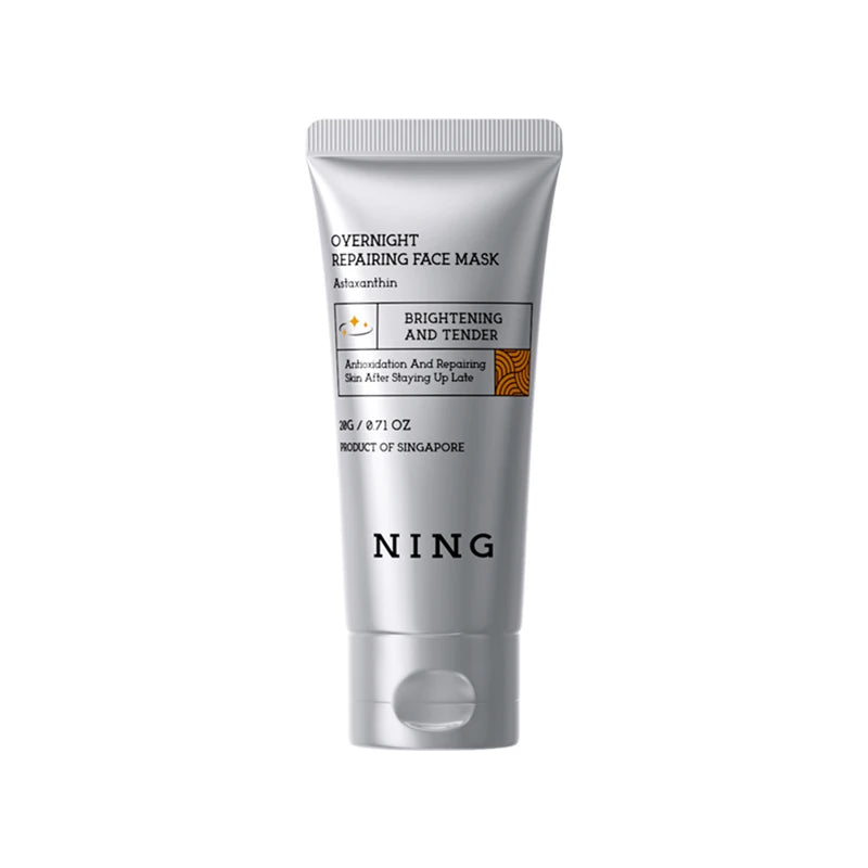 120G NING Overnight Repair Mask – Astaxanthin & Organic Antioxidants for Skin Renewal, Niacinamide Brightening & Hydration