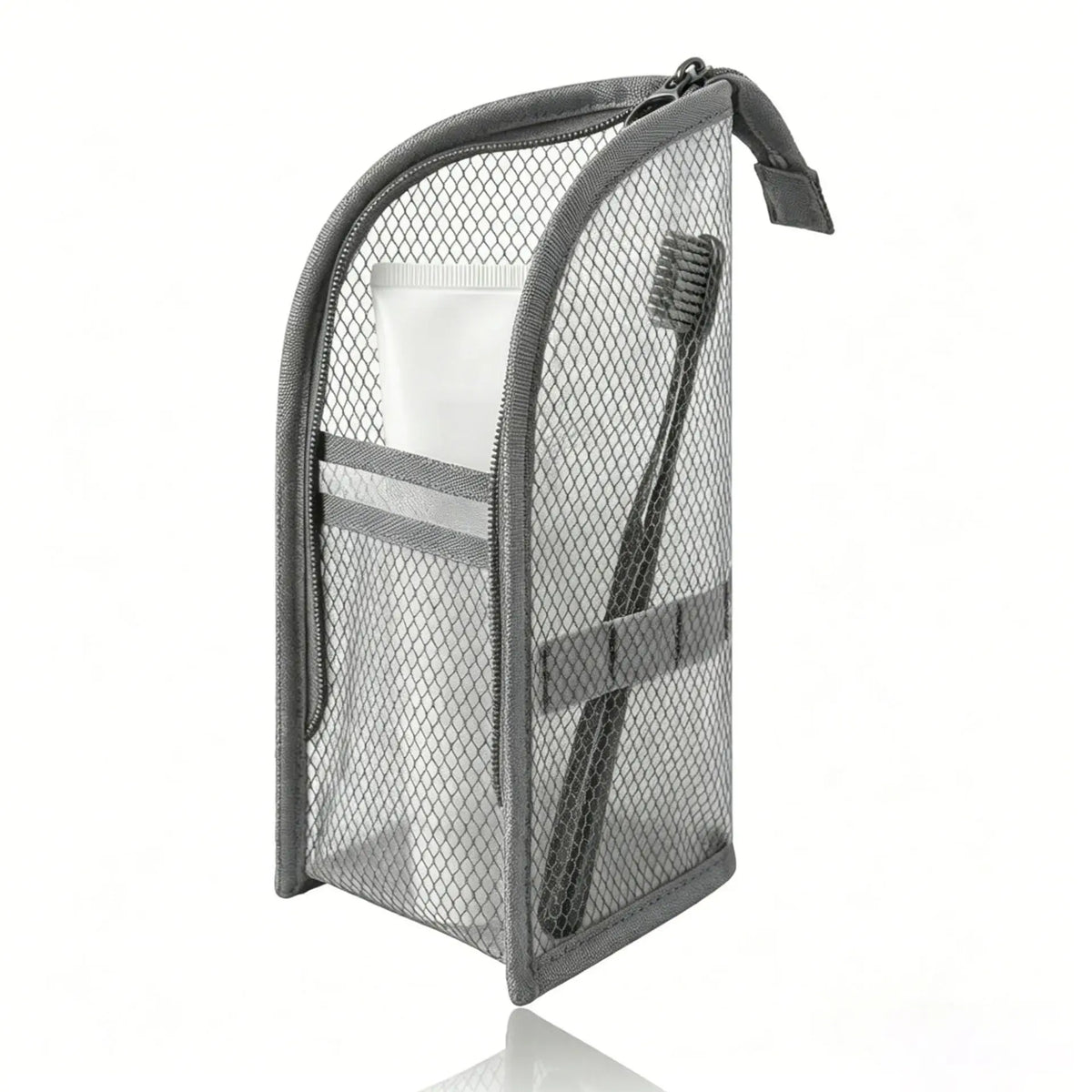 Standing Mesh Toiletry Bag Portable EVA Travel Foldable Toothbrush Cosmetic Organizer Women Bathroom Storage Pouch Сумка