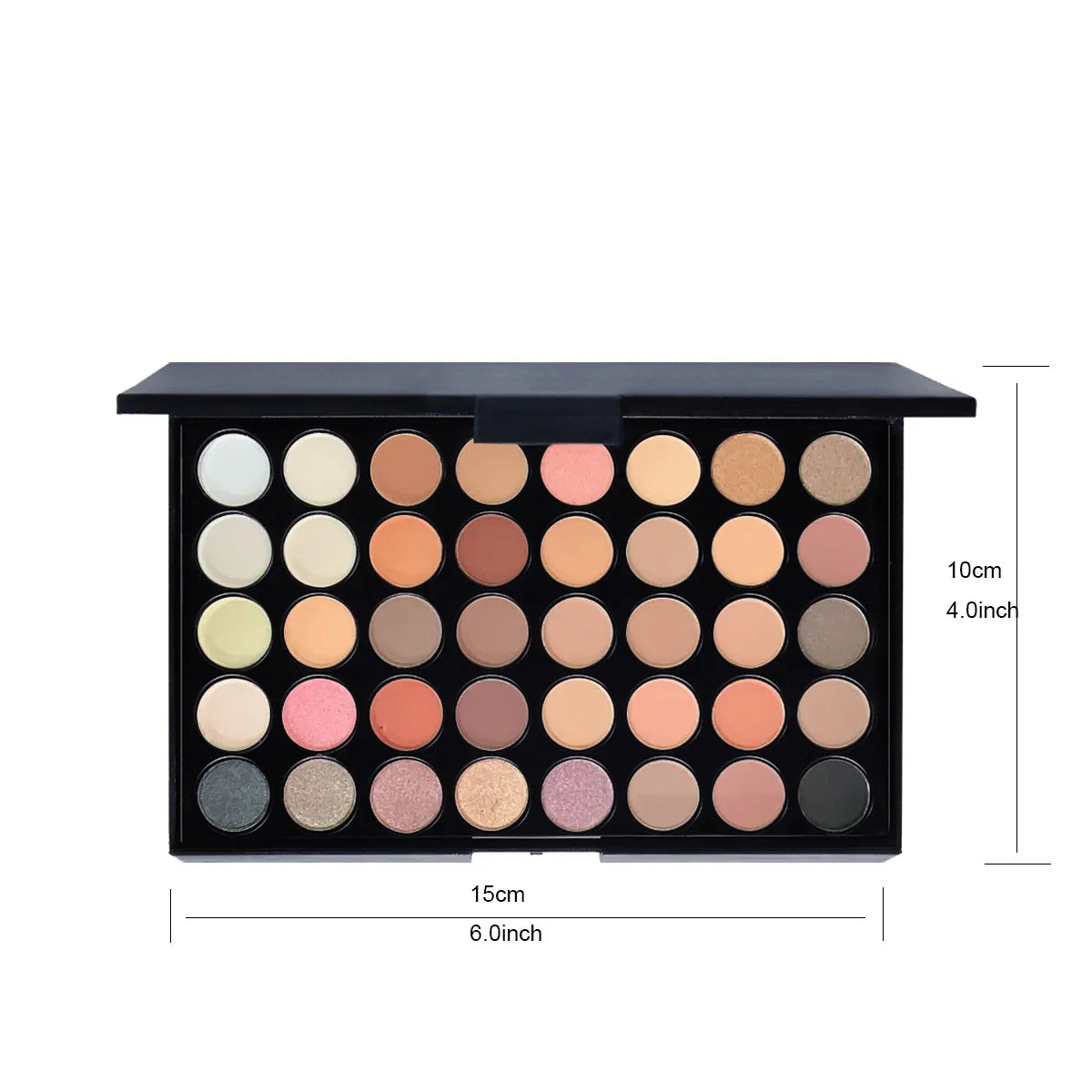 POPFEEL 40-Color Eyeshadow Palette with 8 Pink Eyeshadow Brushes – Matte & Shimmer Shades for Everyday Makeup, Long-lasting