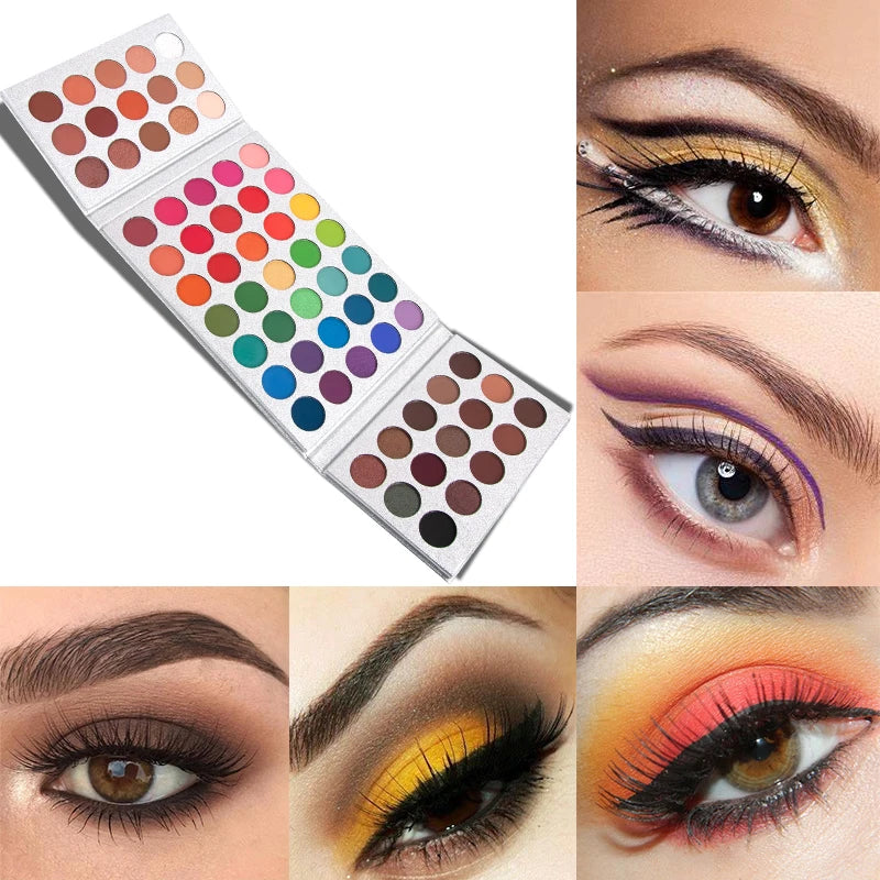 65-Color Eyeshadow Palette Makeup-High Pigmented Eye make up Tool Matte Glitter Finishes for Festival Christmas Cosmetics makeup