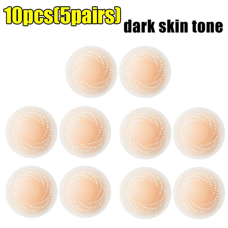 2-10PCS Invisible Self Adhesive Chest Paste Reusable Breathable Breast Sticker Strapless Lift Up Bra Pad Silicone Nipple Cover