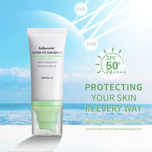 Sunscreen SPF 50 Centella Asiatica No Sticky Refreshing Sunscreen 50ml Sunscreen Essence for Dry Oily Sensitive Skincare