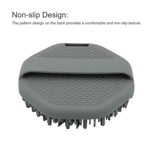 1PC Polygonal Silicone Bath Brush Deep Exfoliation and Rubbing Massage Brush Silicone Body Scrubber Bathroom Bathing Tool