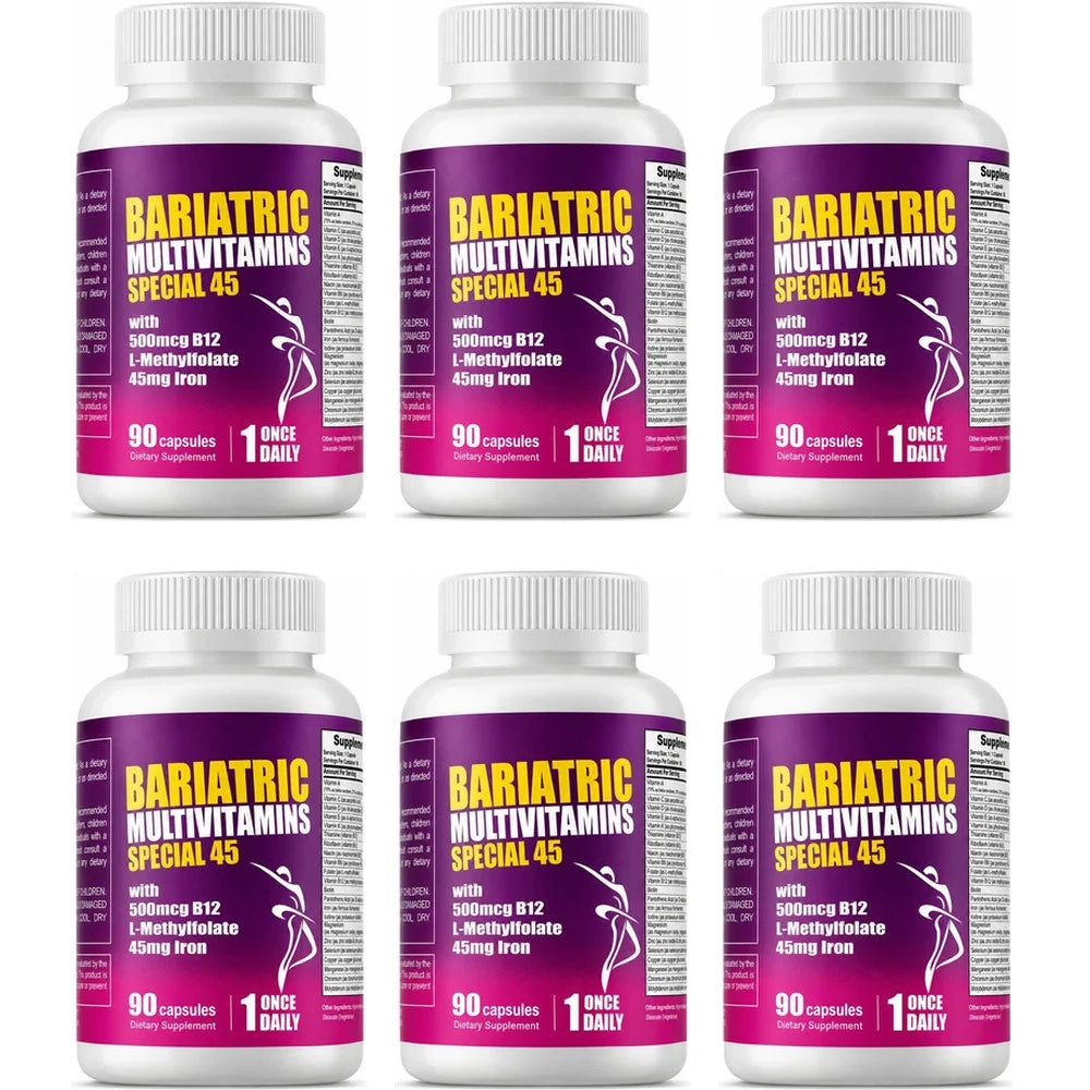 Bariatric Multivitamins Capsules, Support Nutrient Replenishment & Daily Energy for Bariatric Users, Iron Complex 90 Capsules