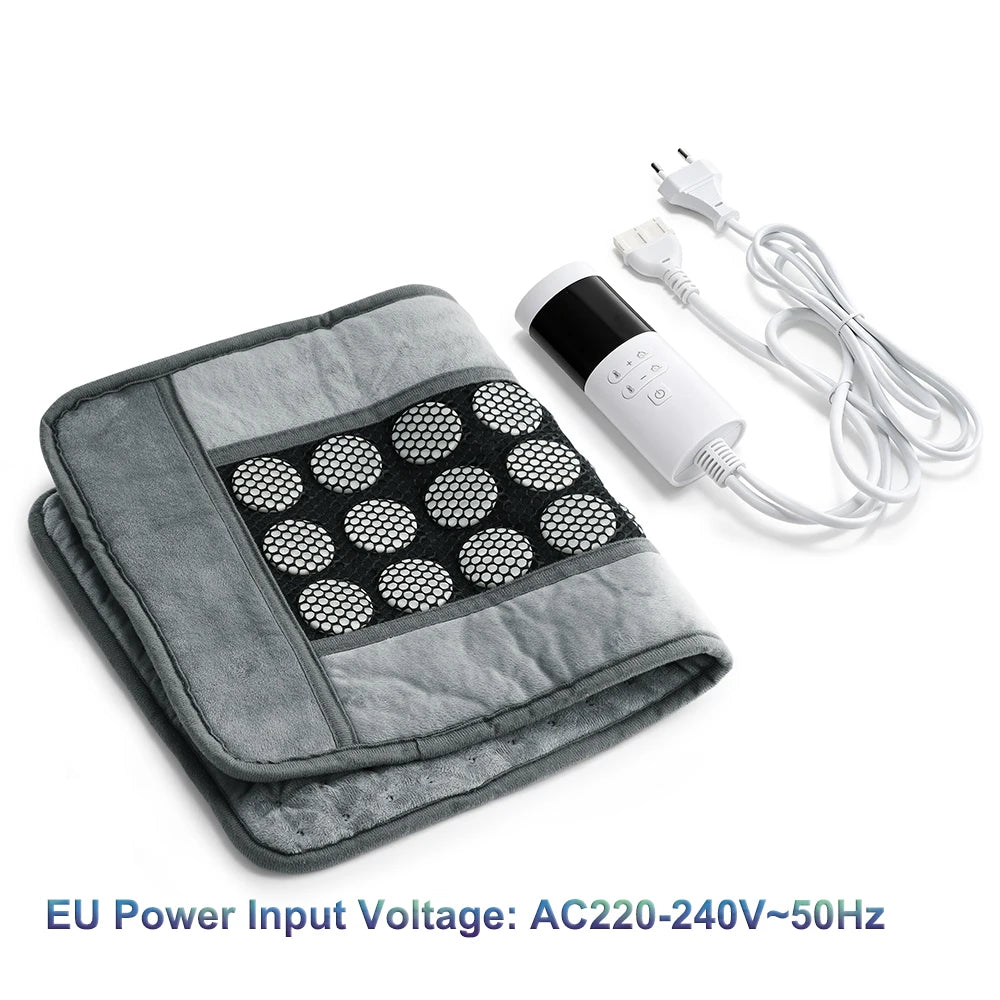Jade Heating Pad for Period Comfort, Warm Belly Wrap with 27 Natural Jade Stones, 9 Heat Levels, 4 Timers, Washable Mat