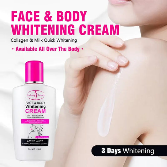 120ml Face Body Bleaching Cream Collagen Face Body Lotion Feminine Improve Dark Skin Gentle Nourishing Dark Skin Care for Women