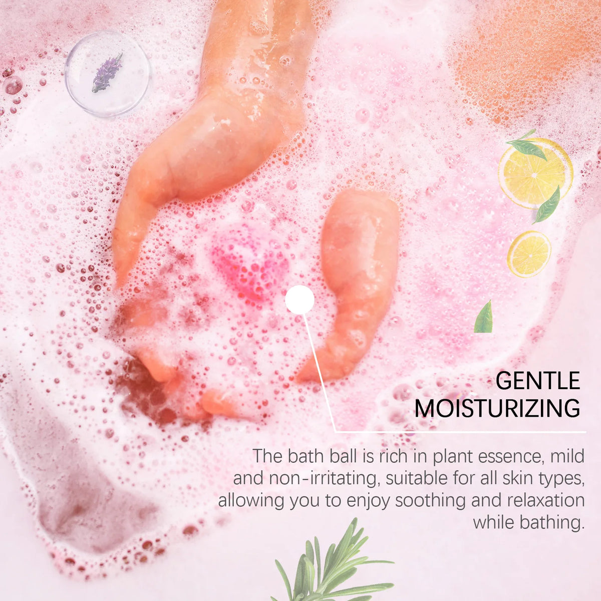 Jaysuing Bath Bombs Gift Set Bath Bubble Ball Spa Shower Essential Oil Moisturize Dry Skin Exfoliating Nourishing Bath Salt Ball