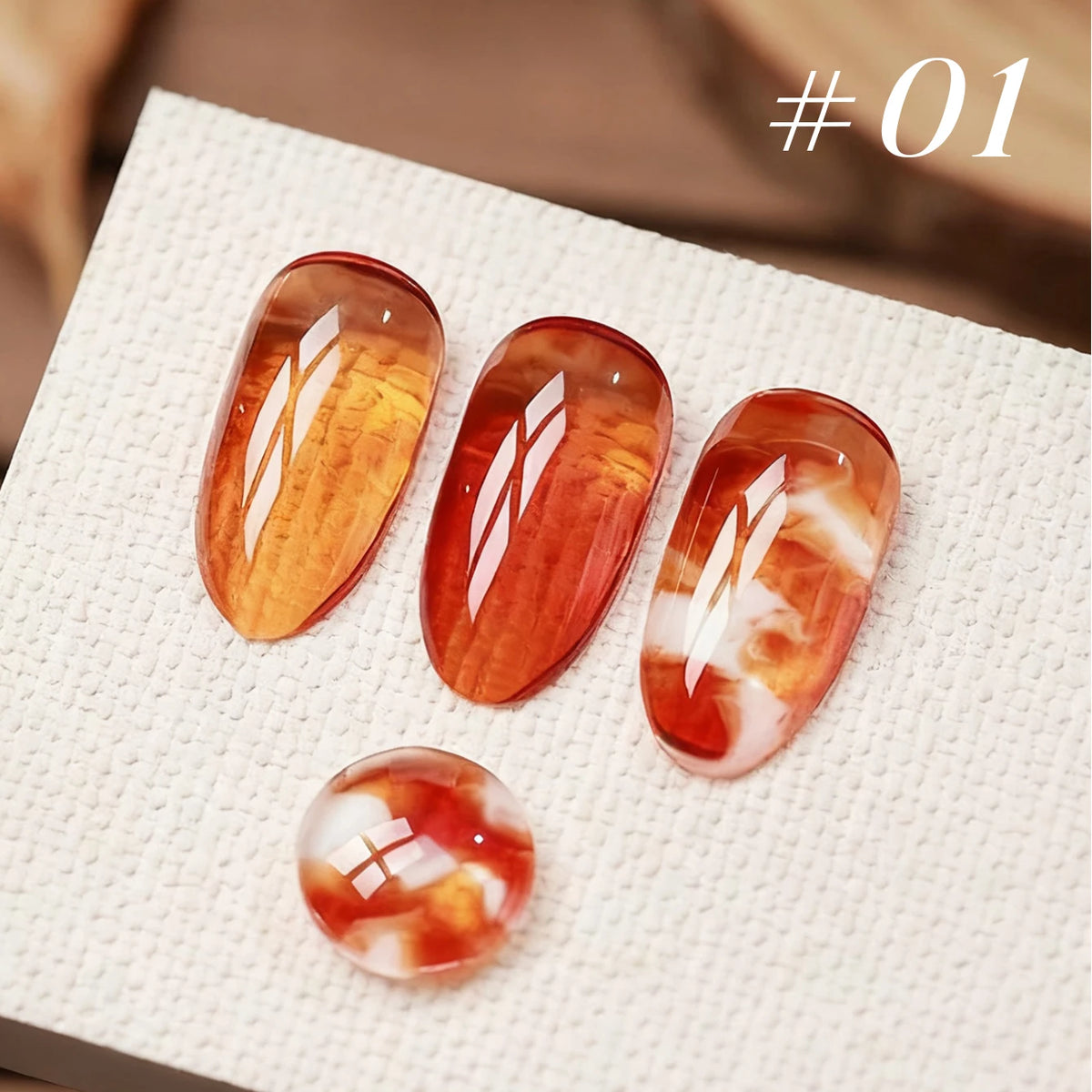 10ML 1-9pcs Hot Selling Water Blurred Clear Brown Nails Jelly Nail Polish Whitening Leopard Nails Black Green Nails