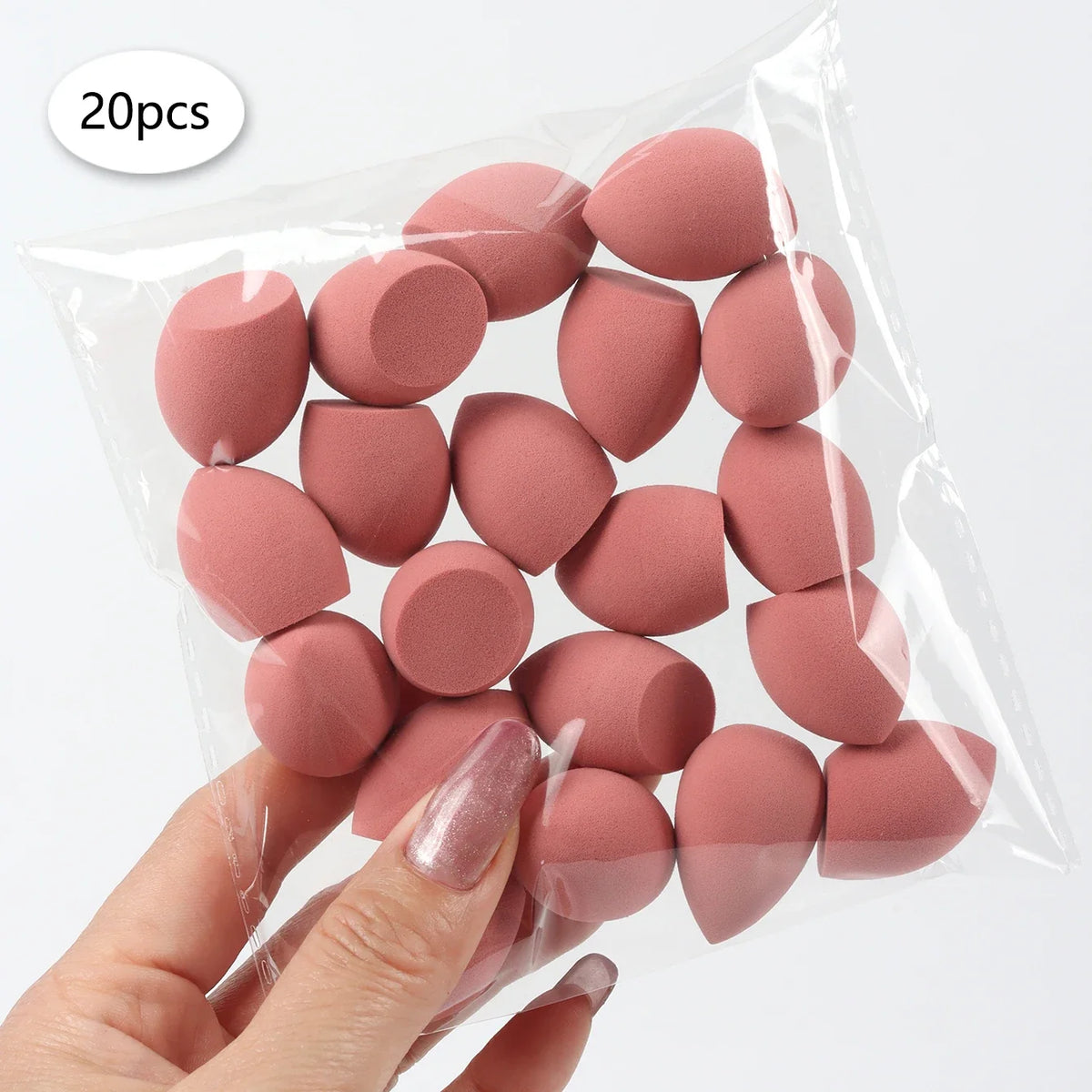 20pcs Mini Finger Puff Beauty Cosmetic Foundation Cosmetic Sponge Makeup Blender Suitable for Cream & Powder Concealer