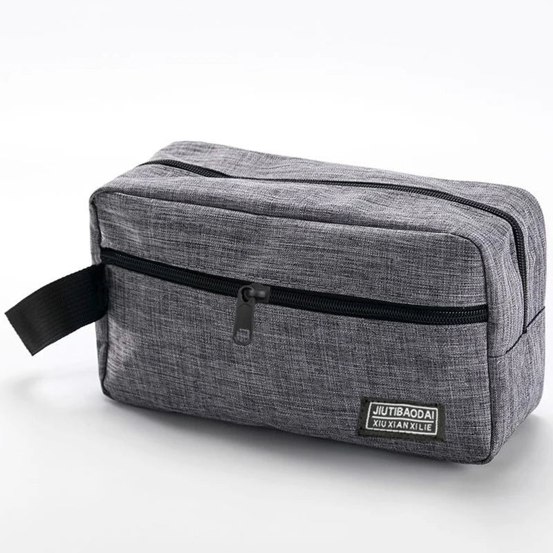 Durable Oxford Makeup Storage Pouch Waterproof Hand‑held Travel Toiletry Bag Multi‑pocket Cosmetic Organizer For Trip