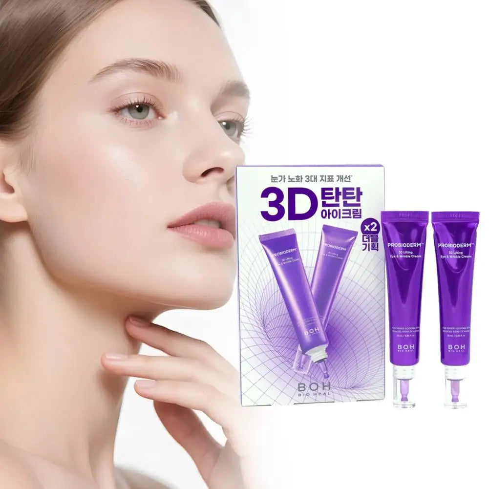 Korean BOH Probiotic 3D Anti-Wrinkle Lifting Eye Cream Fights Wrinkles Deeply Hydration Minimizes Eye Lines Tightens Eye Area