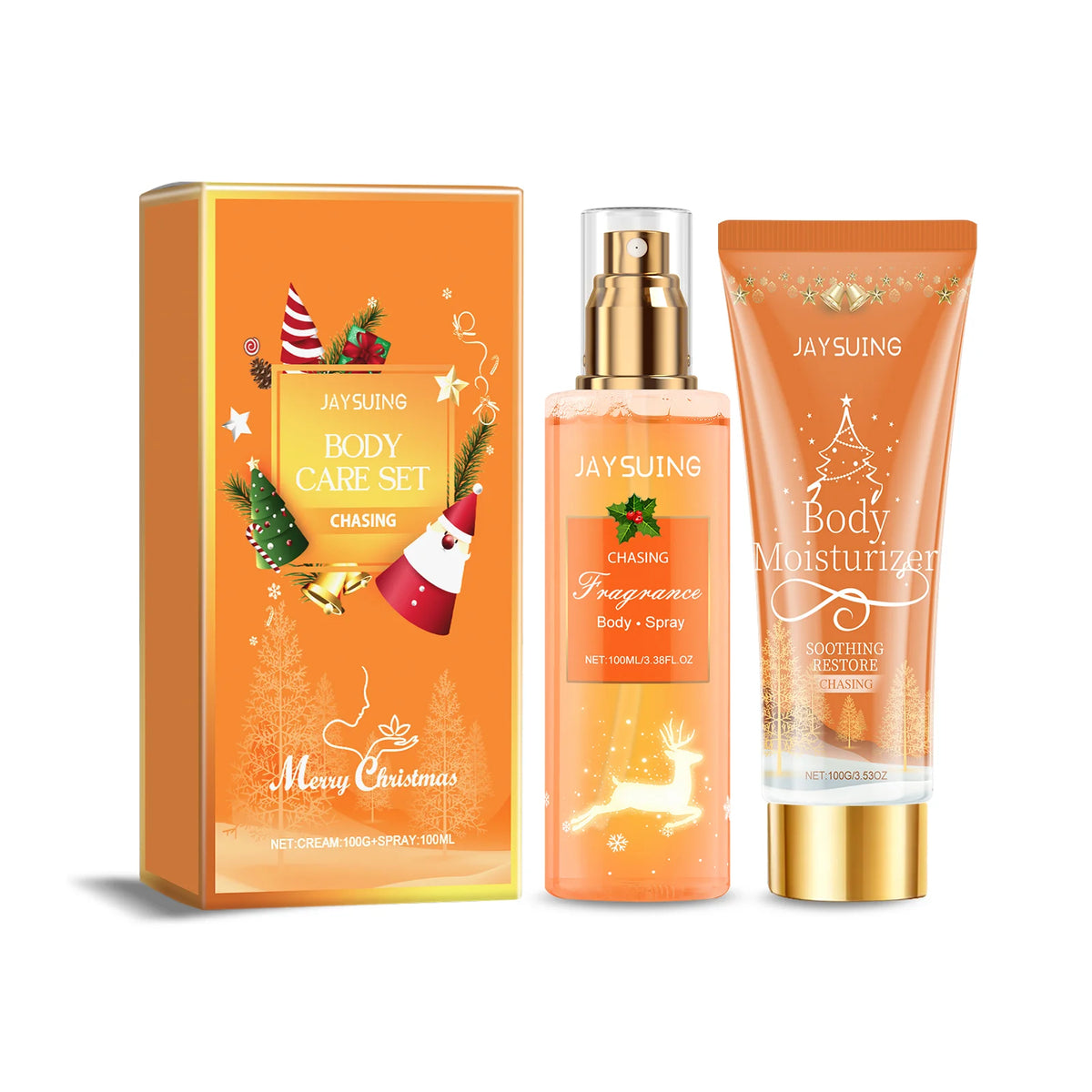 Christmas Scented Body Care Set Moisturizing Fragrance Body Spray & Lotion Long Lasting Fragrance Smoothing Body Repairing Dry