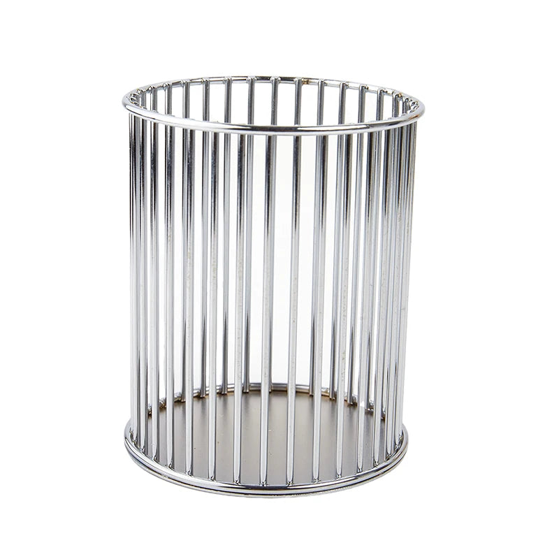 【M】Nordic Hollow Out Makeup Brush Holder Organizer Cylindrical Practical Pen Holder Portable Cosmetic Organizer Bucket